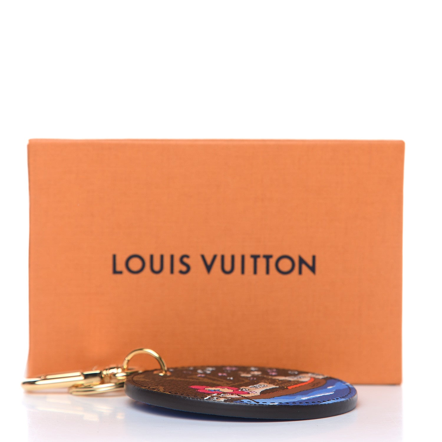 Louis Vuitton Monogram 2019 Christmas Animation Venice Bag Charm Key Ring Blue 4 of 4