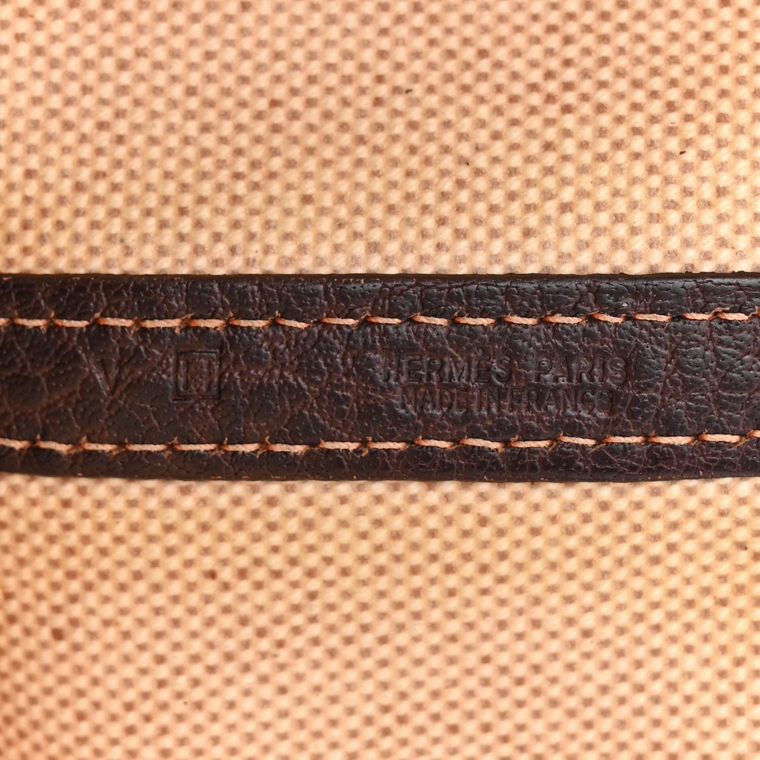 Hermes Buffle Skipper Toile Garden Party 36 MM Tote Marron Fonce 6 of 13