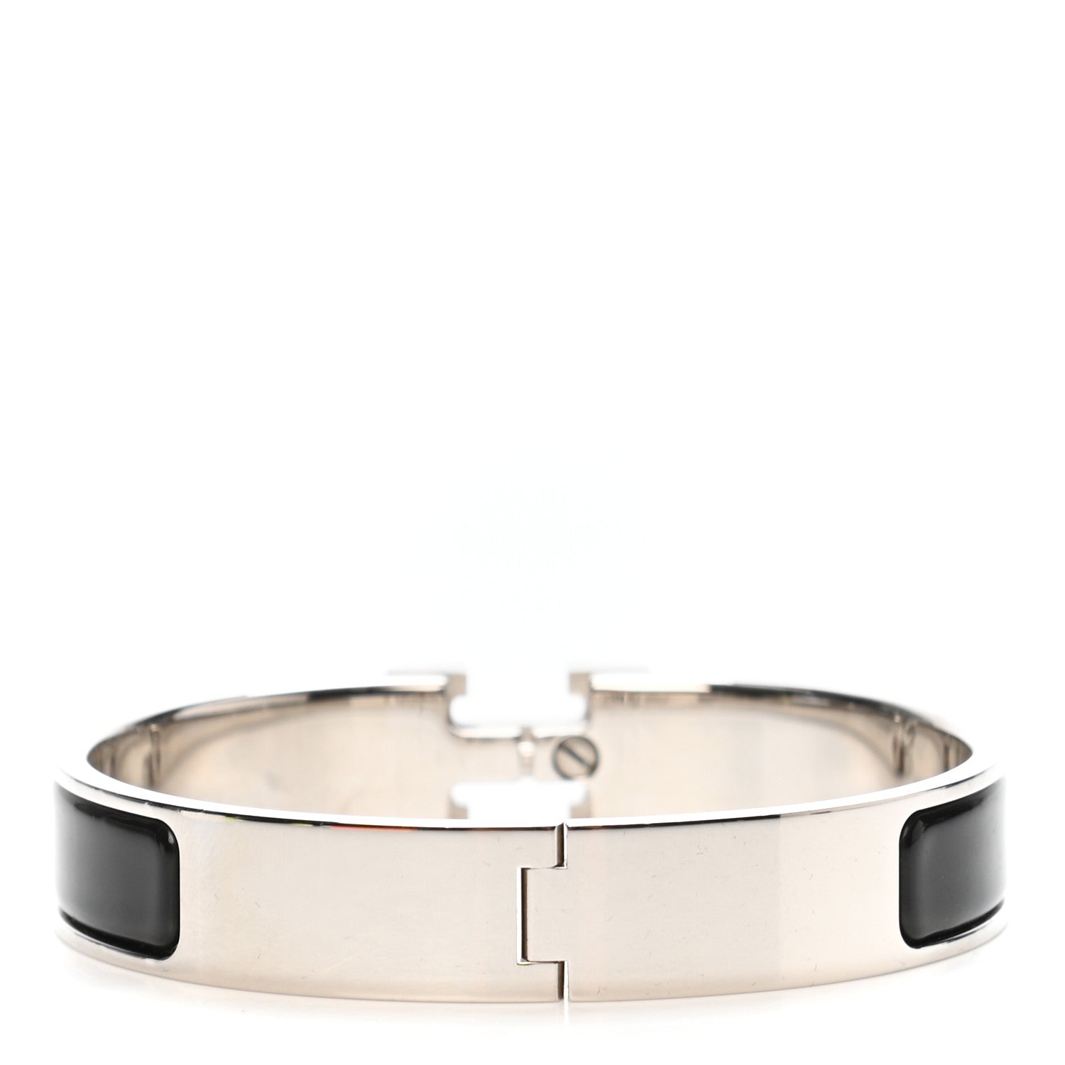 Hermes Enamel Narrow Clic Clac H Bracelet GM Black 3 of 5