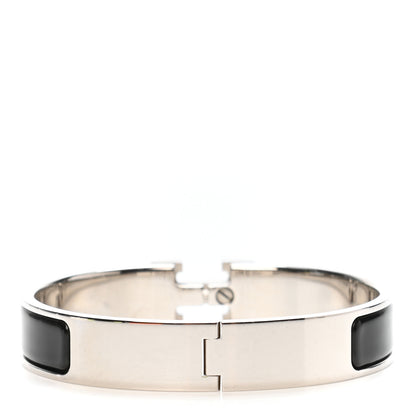 Hermes Enamel Narrow Clic Clac H Bracelet GM Black 3 of 5