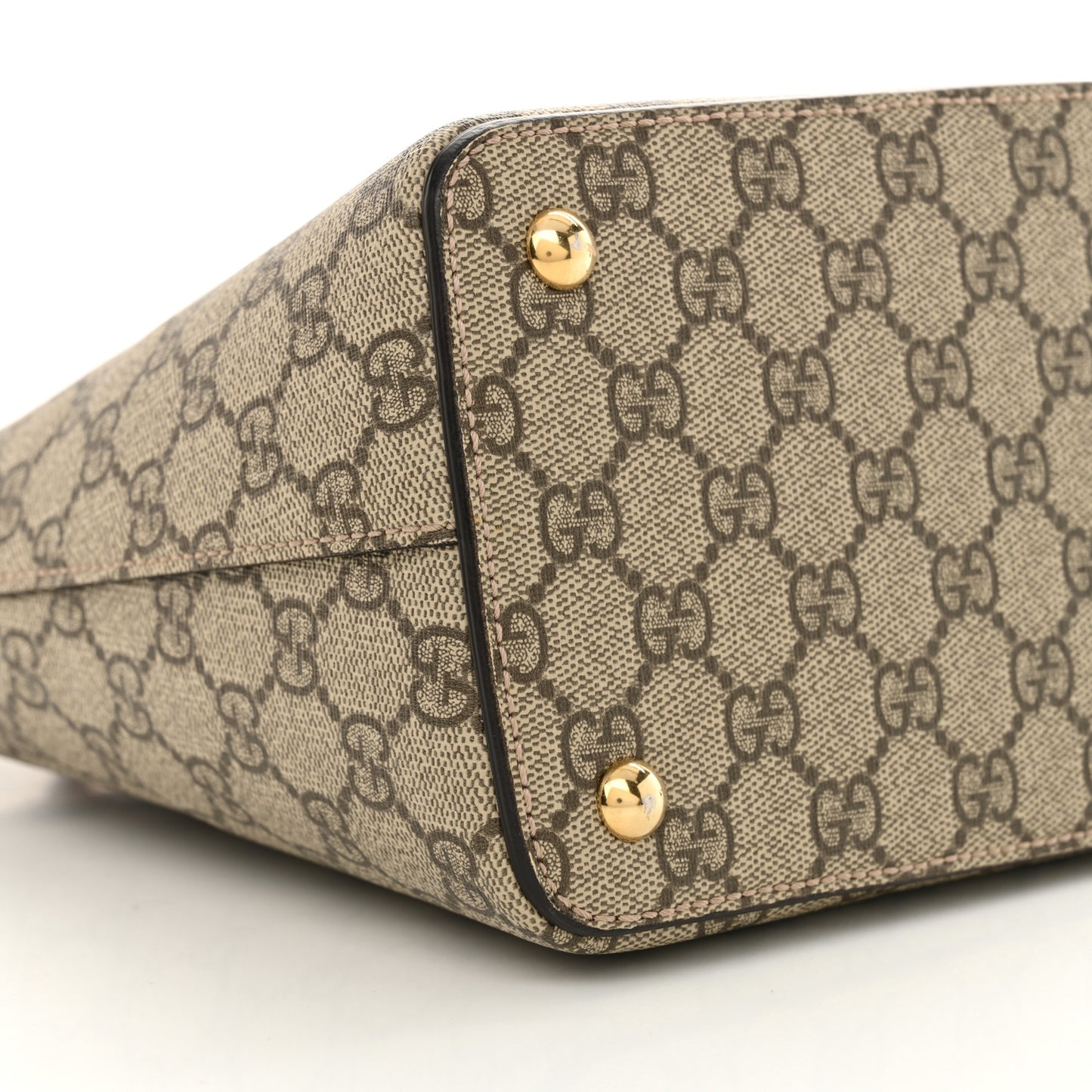 GG Supreme Monogram Small Zip Top Tote Beige Tuscany