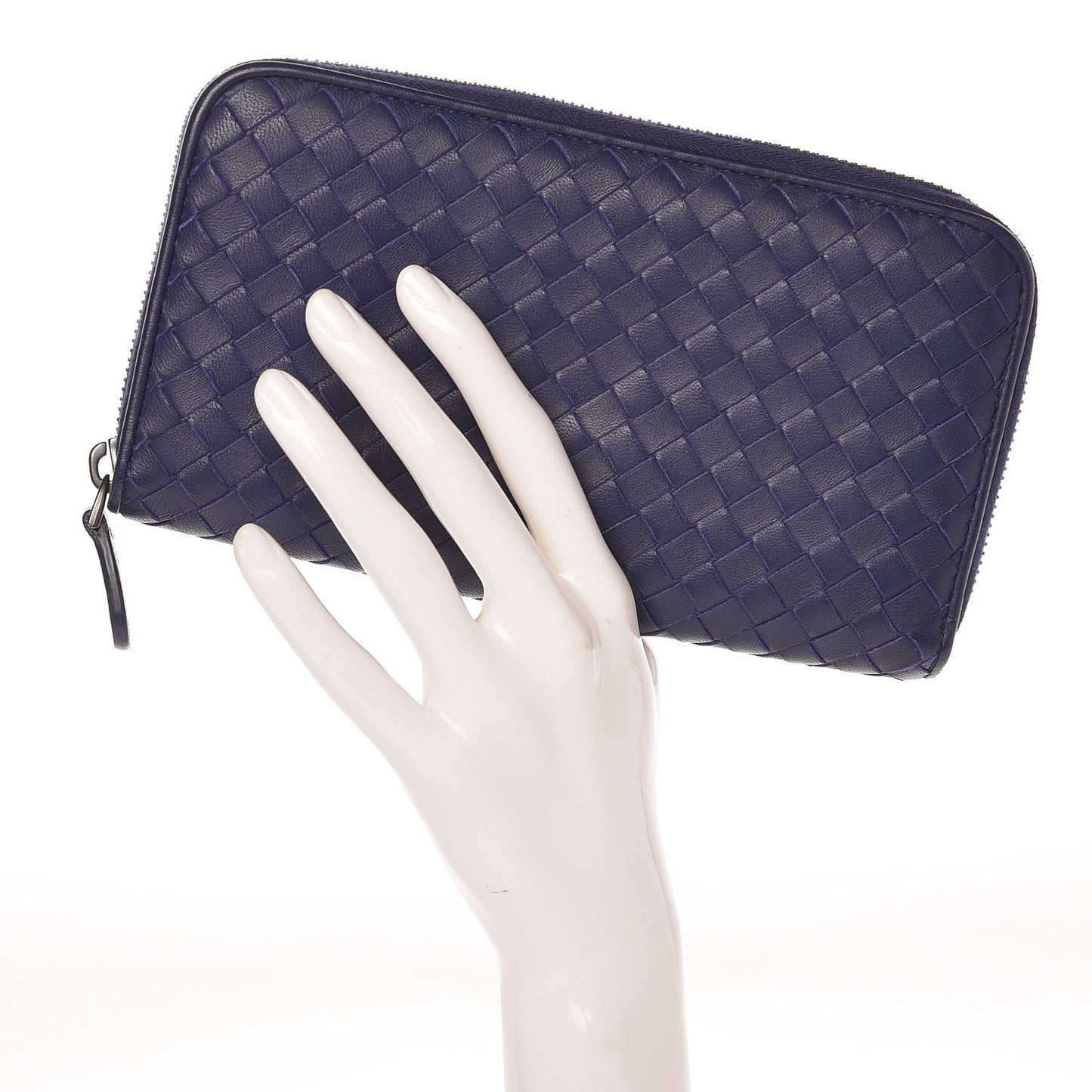 Nappa Intrecciato Zip Around Wallet Pacific