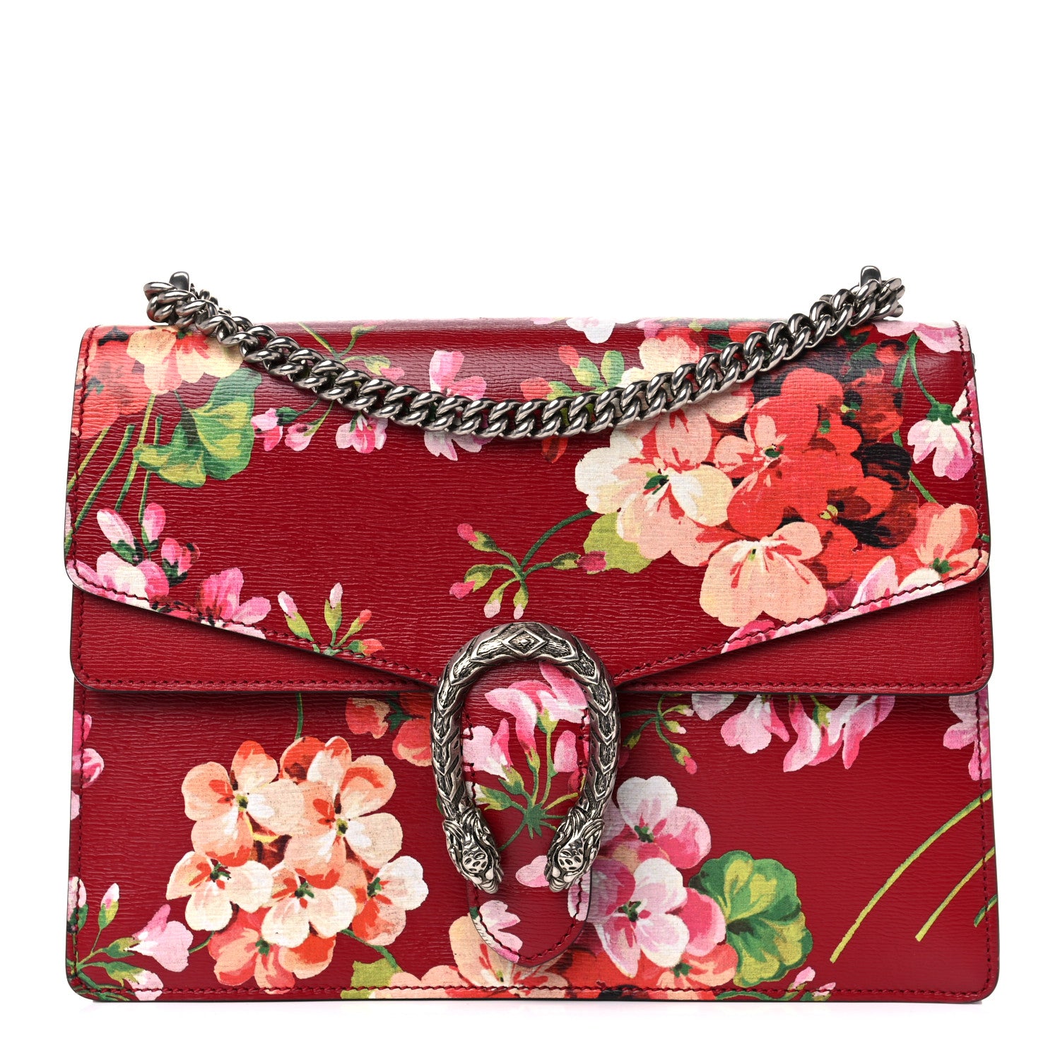 Gucci Calfskin Blooms Print Medium Dionysus Shoulder Bag Romantic Cherry Multicolor 1 of 9