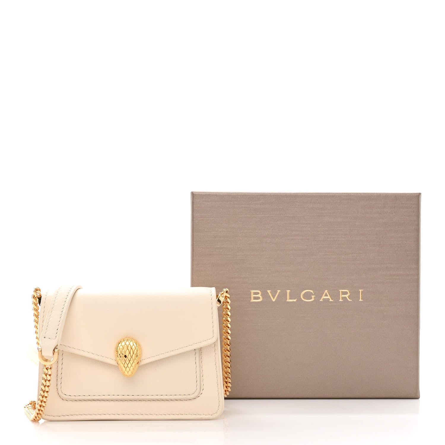 Bulgari Calfskin Serpenti Forever Micro Bag Ivory 10 of 10