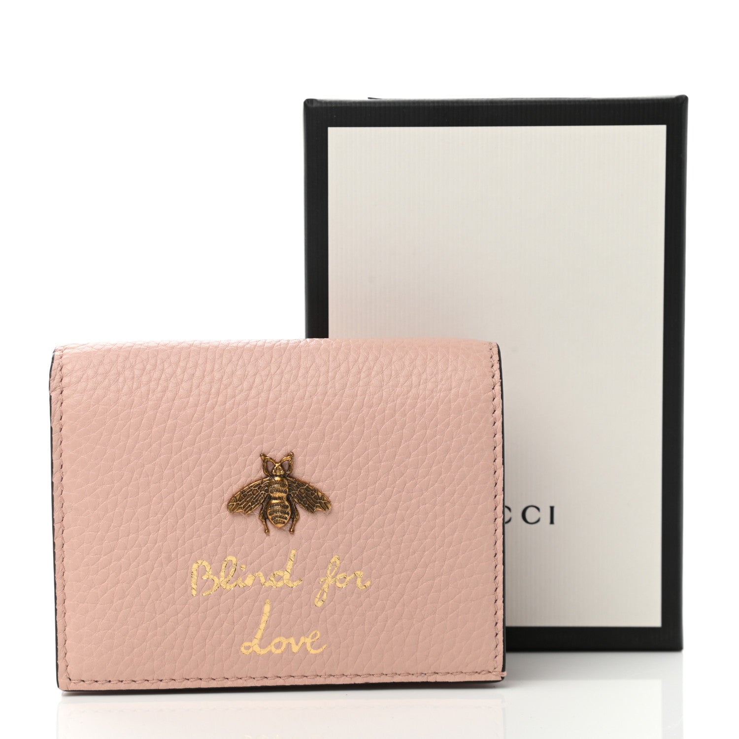 Gucci Cellarius Calfskin Blind for Love Animalier Card Case Perfect Pink 6 of 6