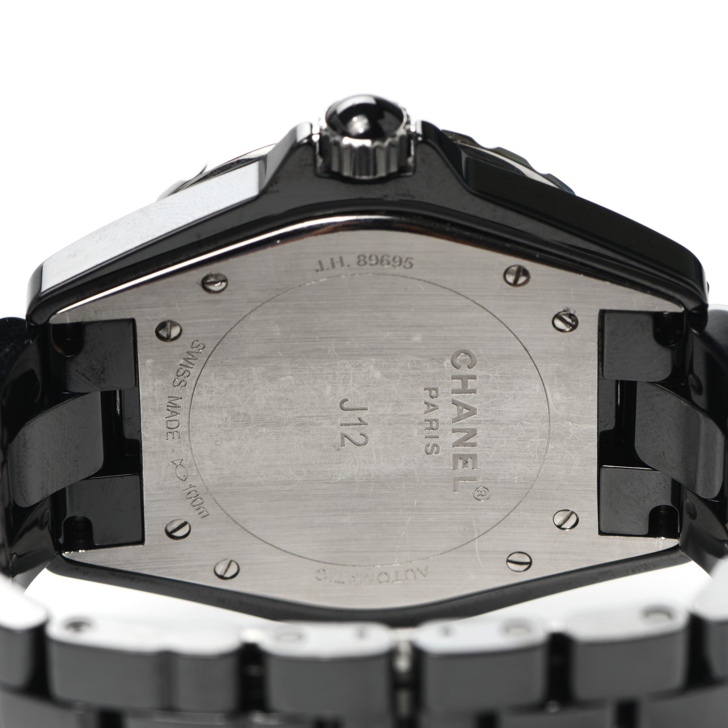Chanel Stainless Steel Ceramic Diamond Pave Bezel 41mm J12 Automatic Watch Black 4 of 5