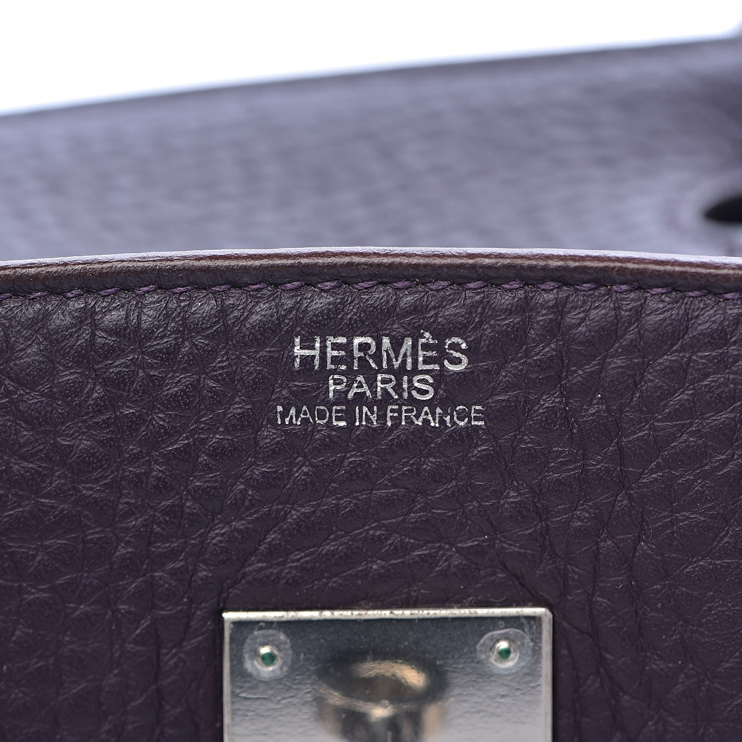 Hermes Taurillon Clemence Birkin 30 Raisin 6 of 39