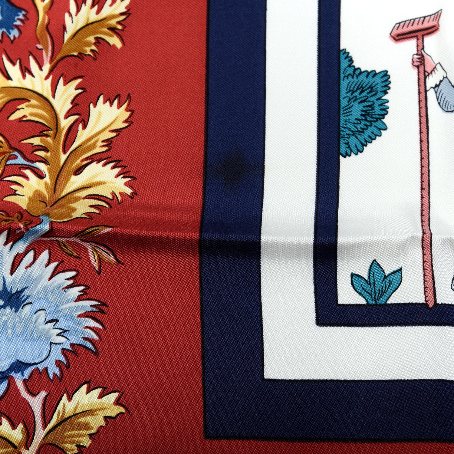 Hermes Silk Les Jardiniers du Roy Scarf 90 5 of 7