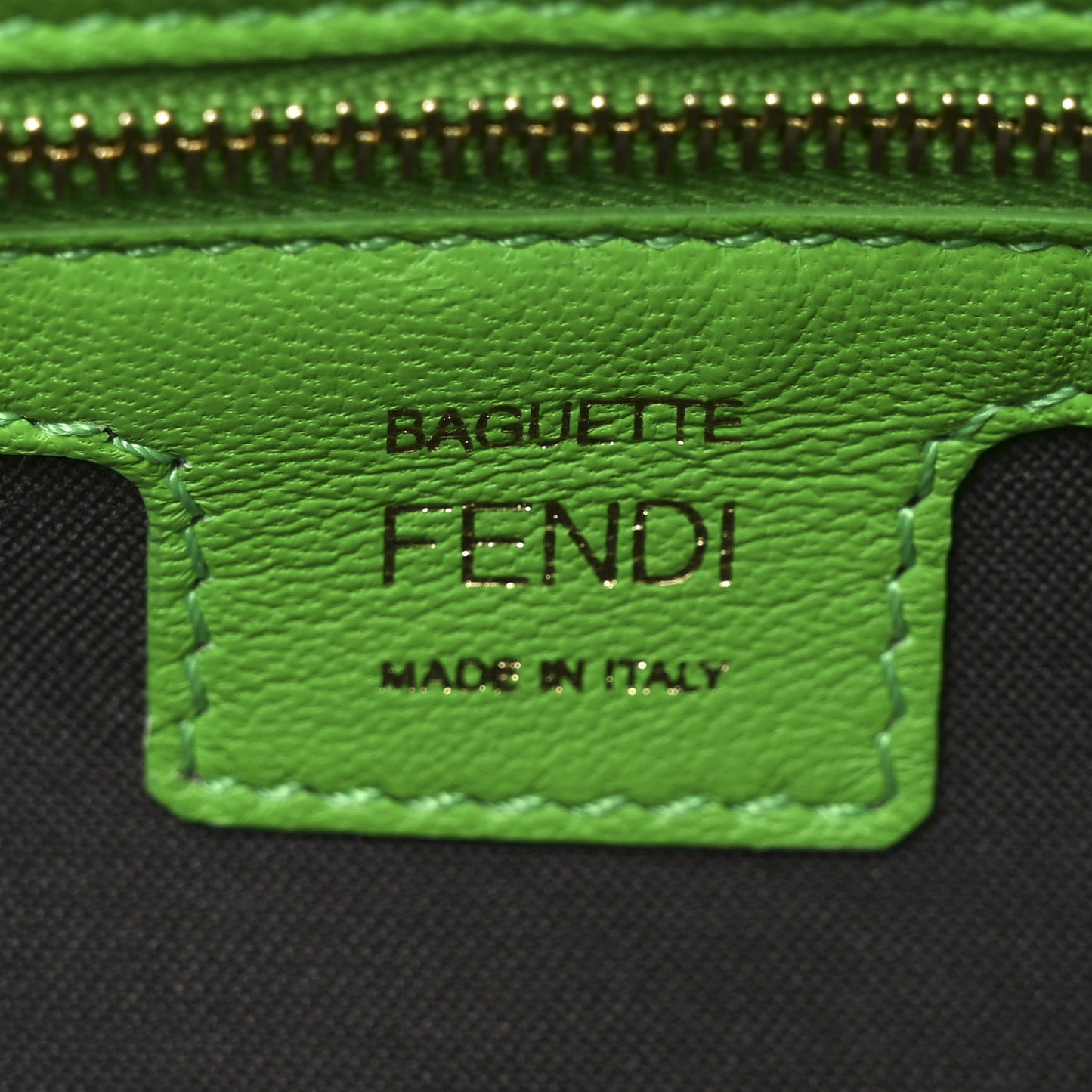Nappa FF 1974 Embossed Baguette Tomatillo