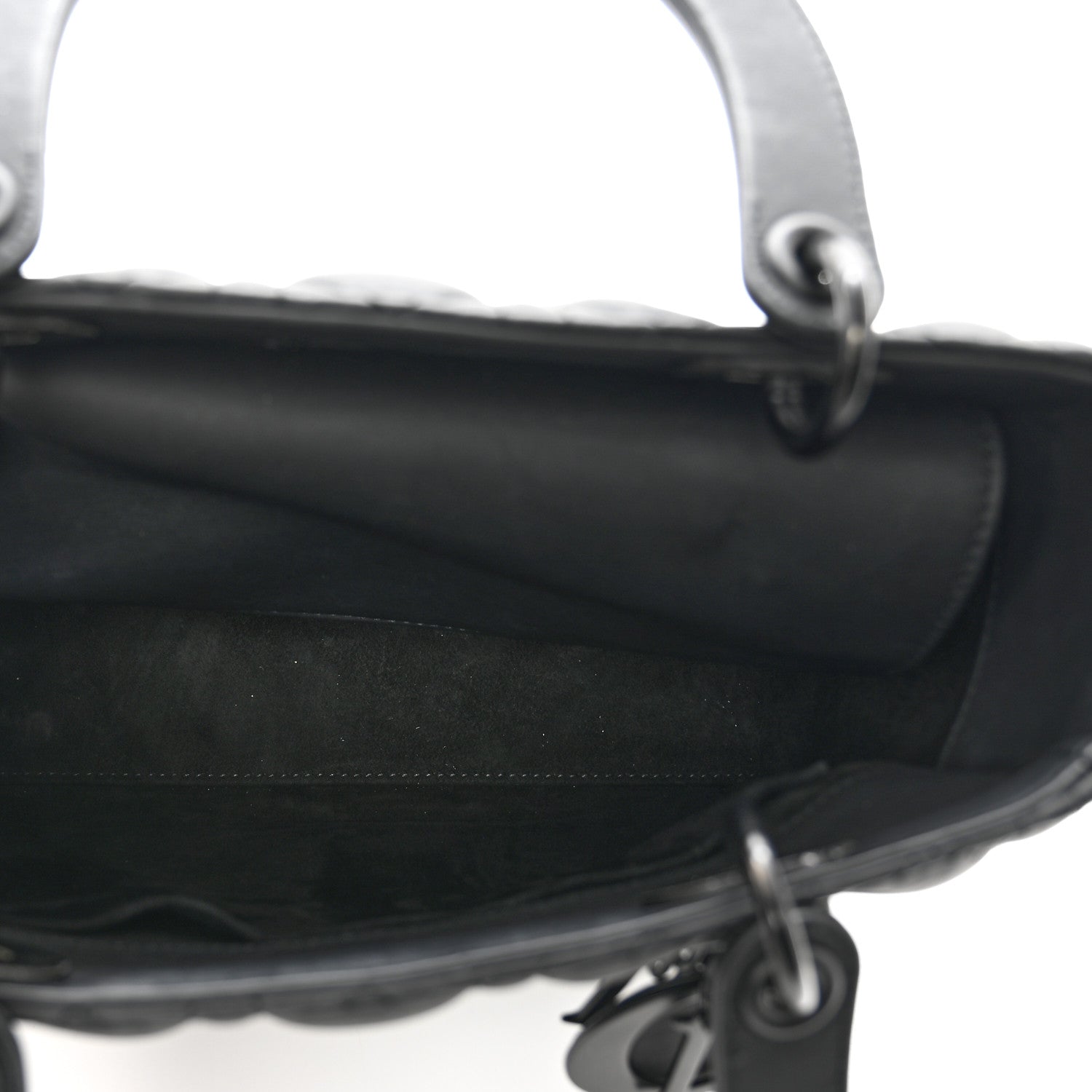 Christian Dior Ultra Matte Calfskin Cannage Medium Lady Dior Black 5 of 8