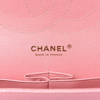 Chanel Iridescent Caviar Quilted Jumbo Double Flap Rose Pink 8 of 11