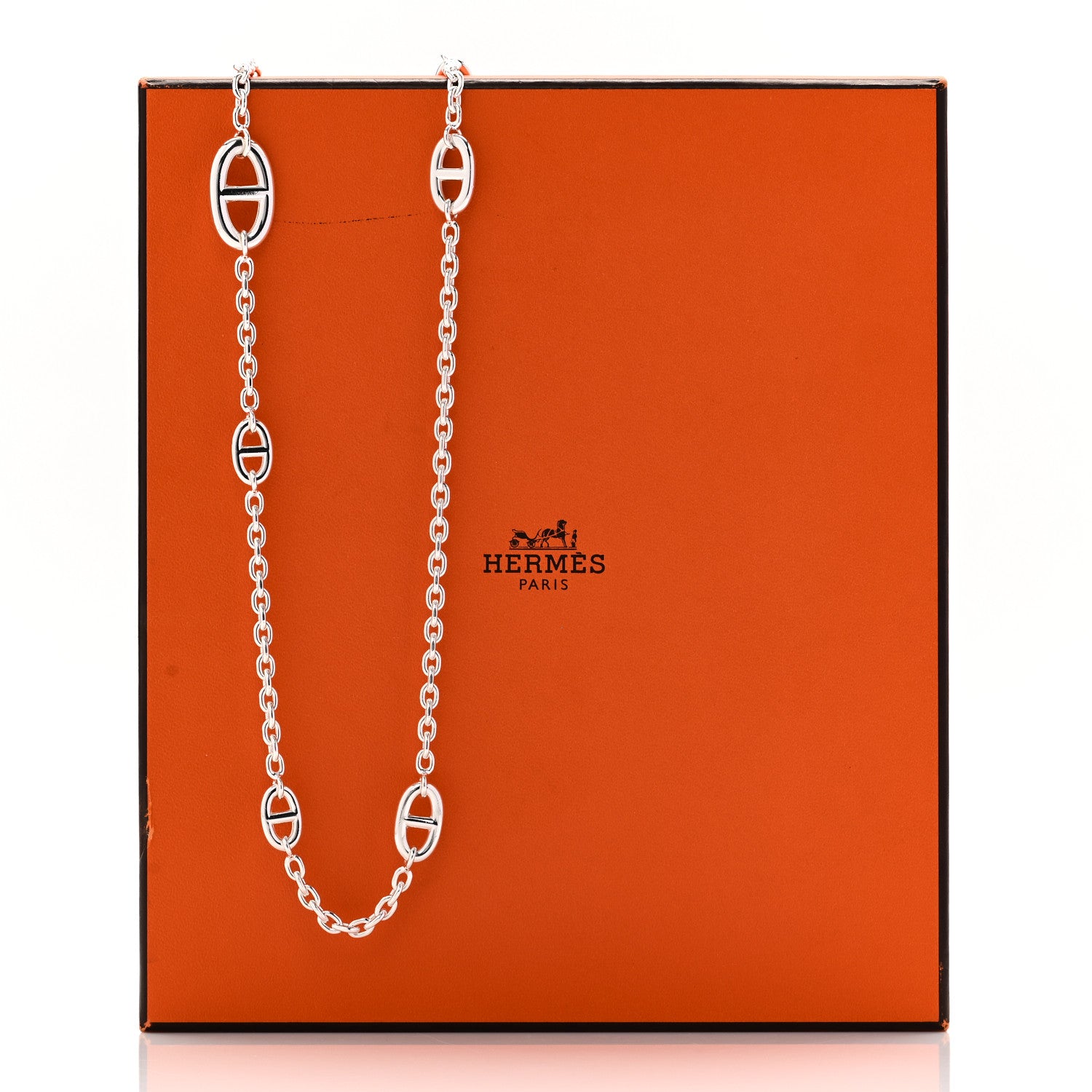 Hermes Sterling Silver Farandole Necklace 160 1801186 – FASHIONPHILE