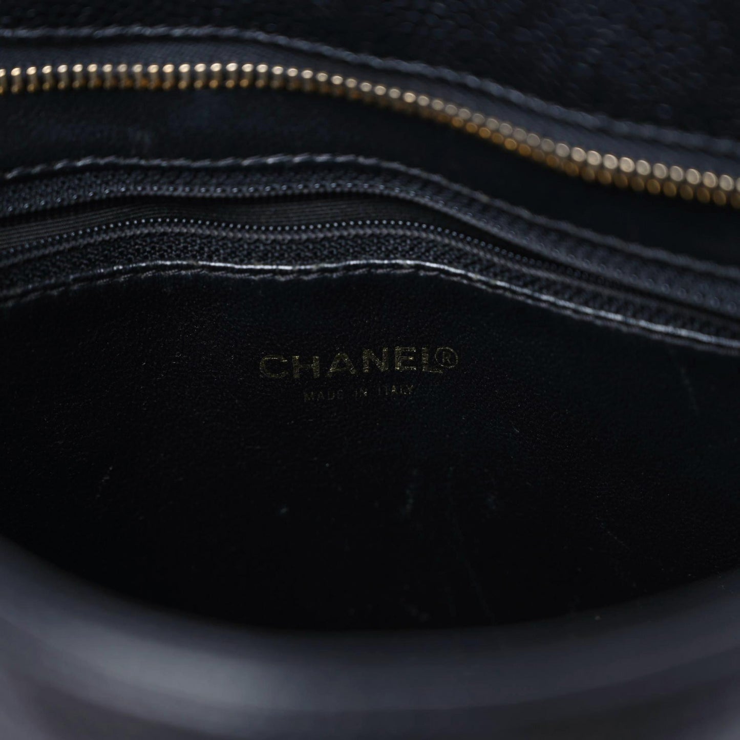 Caviar Quilted Medallion Tote Black