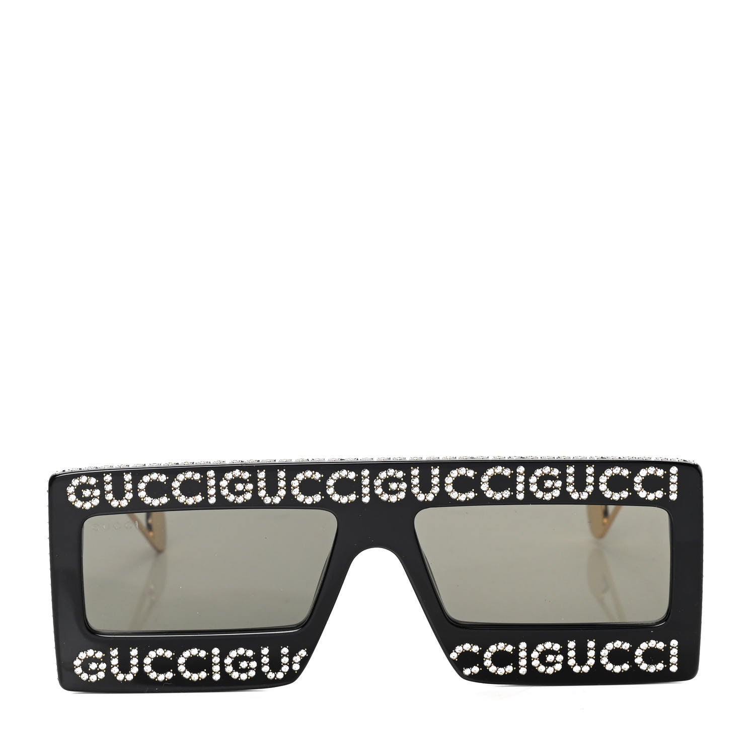 Gucci Acetate Crystal Mask-Frame Sunglasses GG0431S Black 2 of 5