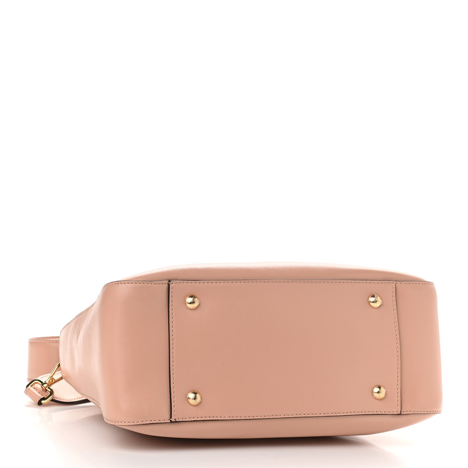 Fendi Vitello Glacier Small FF Tote Rosa Bourbon 4 of 9