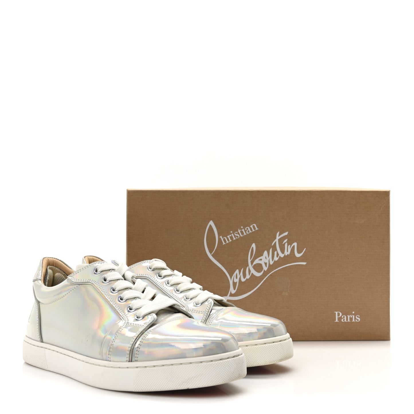 Patent Psychic Vieira Flat Sneakers 39 White Silver