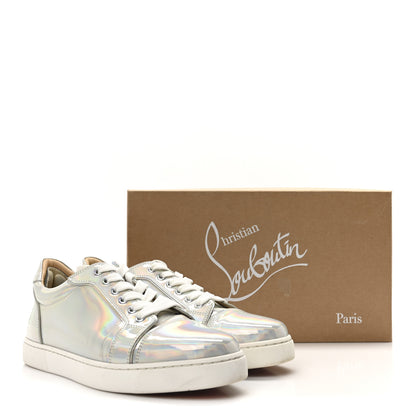 Christian Louboutin Patent Psychic Vieira Flat Sneakers 39 White Silver 10 of 10