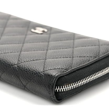 Chanel Caviar Quilted Large Gusset Zip Around Wallet Black 11 of 12