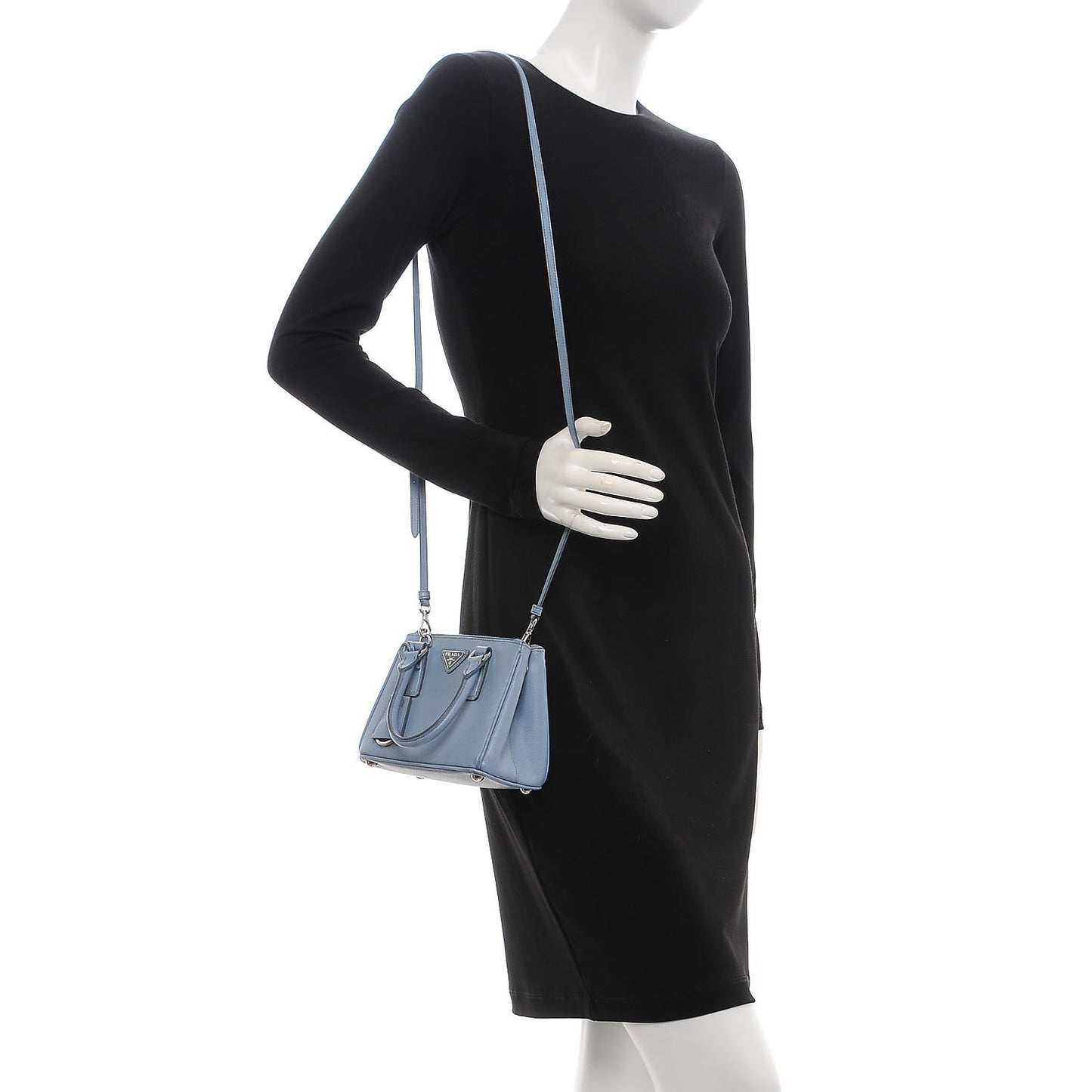 Saffiano Mini Galleria Double Zip Tote Astrale