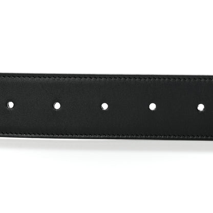 Fendi Cuoio Romano Glazed Fabric FF 1974 Reversible Belt 95 38 Black Tobacco 4 of 5