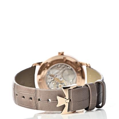 Vacheron Constantin 18K Pink Gold Alligator Diamond Bezel 33mm Patrimony Traditionnelle Manual Winding Watch 81590 4 of 10