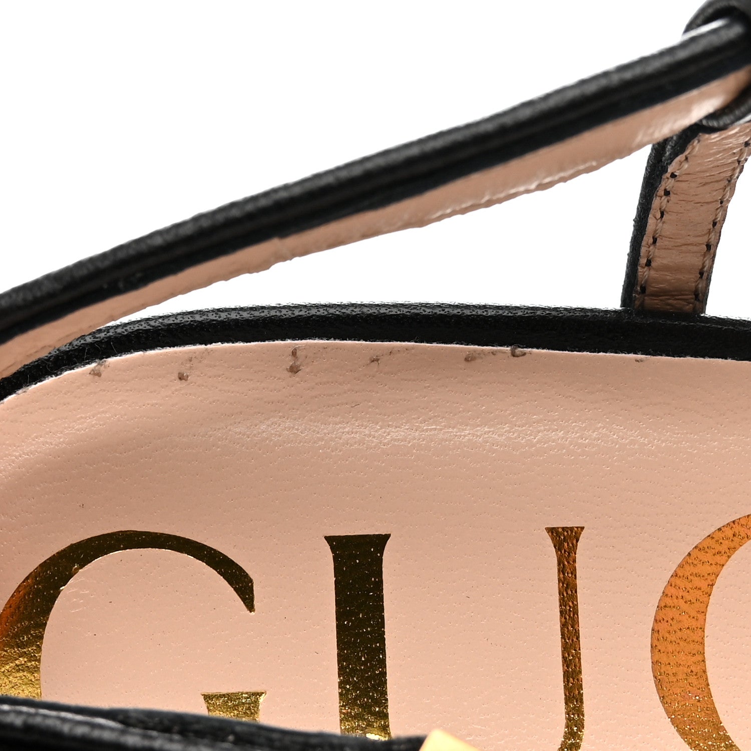 Gucci Nappa Charlotte Chevron Matelasse Double G 75mm Slingback Pumps 36 Black 12 of 14