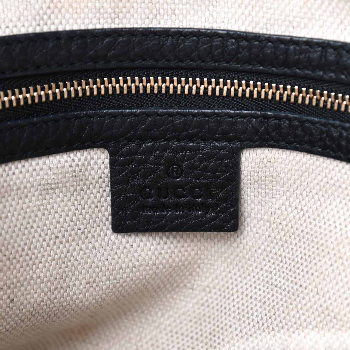 Pebbled Calfskin Small Soho Top Handle Bag Black