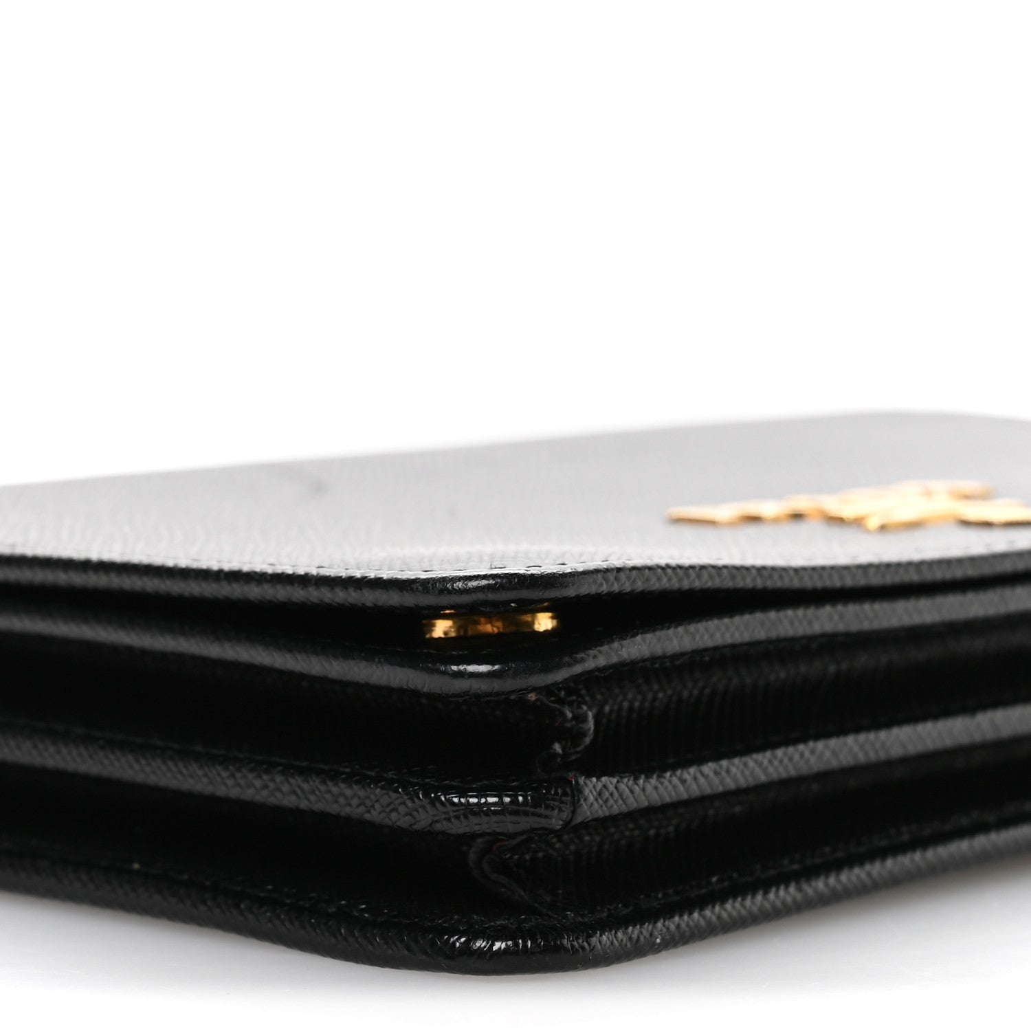 Prada Saffiano Lux Chain Wallet Nero Black 10 of 11
