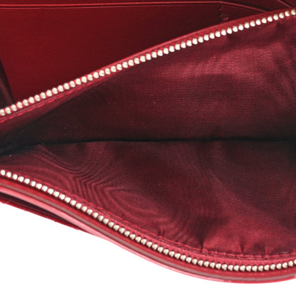 Christian Dior Patent Cannage Lady Dior Rendezvous Wallet On Chain Red 6 of 14