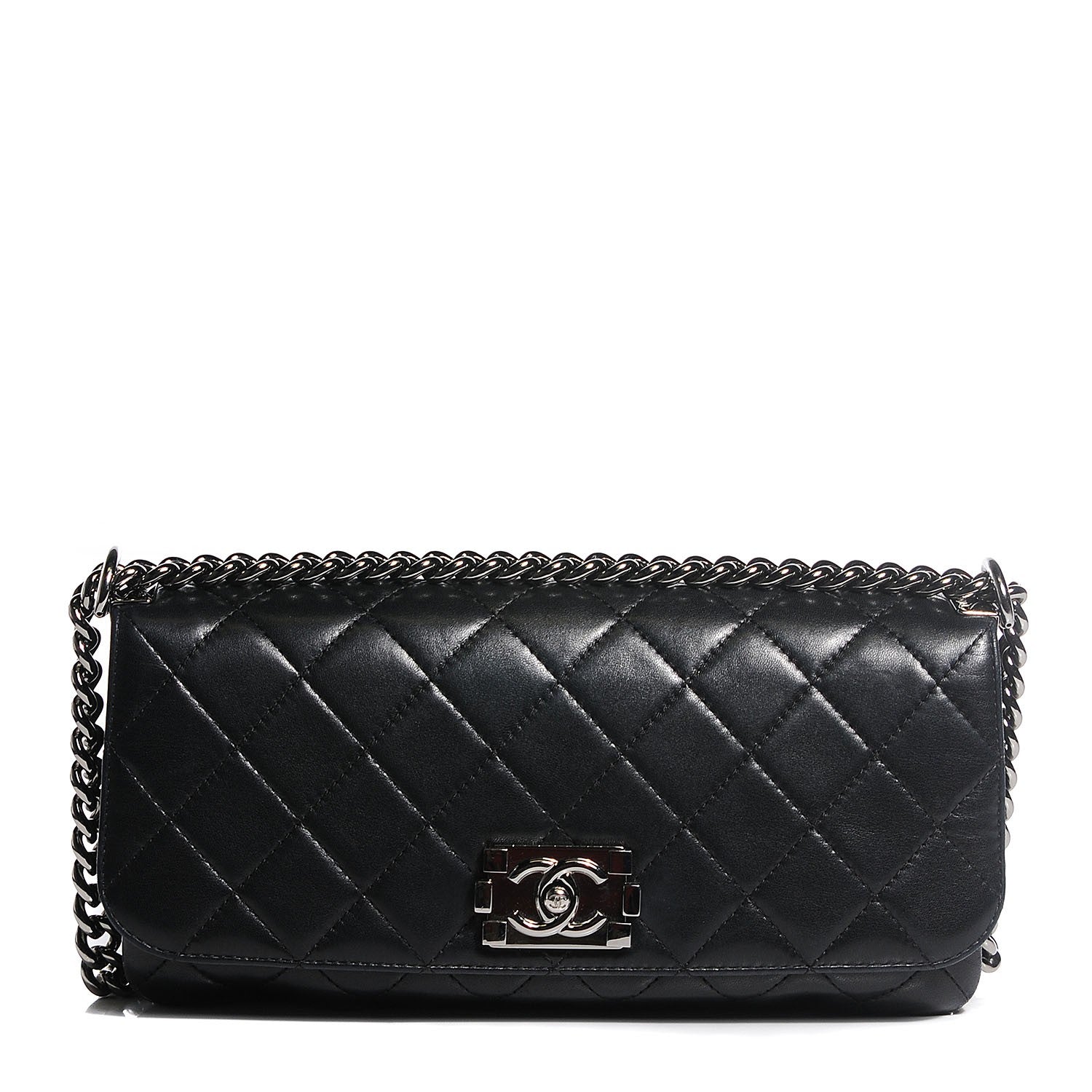Chanel Lambskin Quilted Soft Boy Flap Black 1 of 9