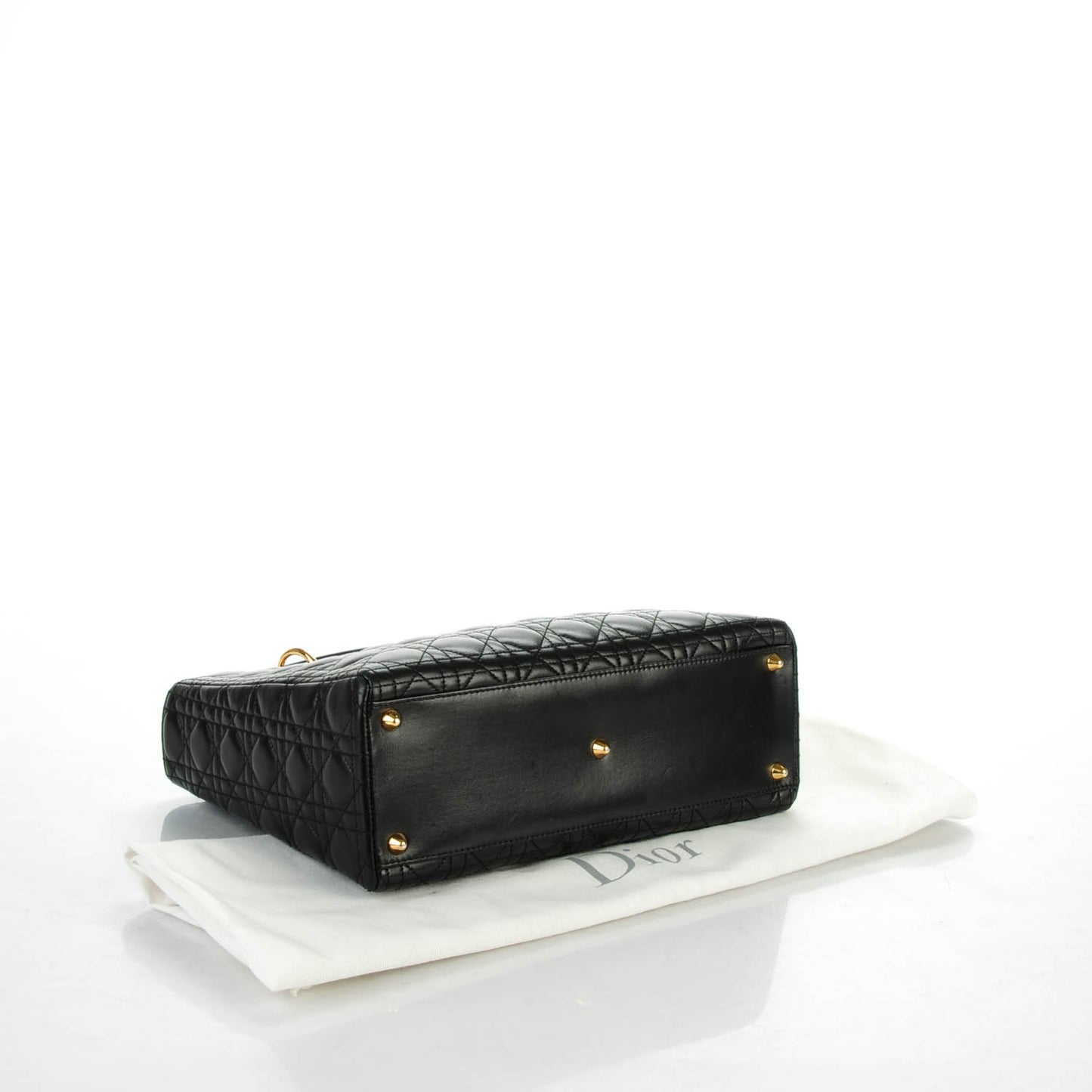 Lambskin Cannage Large Lady Dior Black