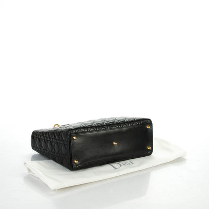 Christian Dior Lambskin Cannage Large Lady Dior Black 4 of 8