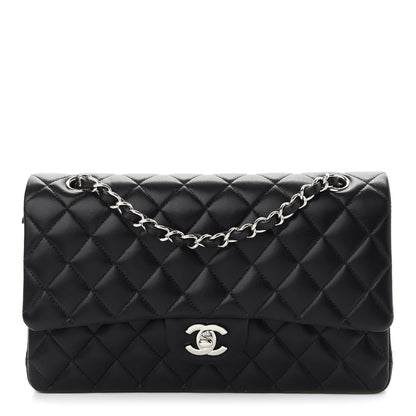 Chanel Lambskin Quilted Medium Double Flap Black 2 of 9