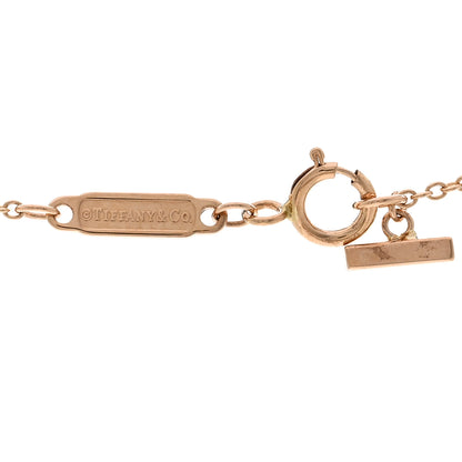 Tiffany 18K Rose Gold Diamond Mini T Smile Pendant Necklace 5 of 6