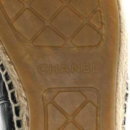Chanel Lambskin CC Espadrilles 39 Black 7 of 9