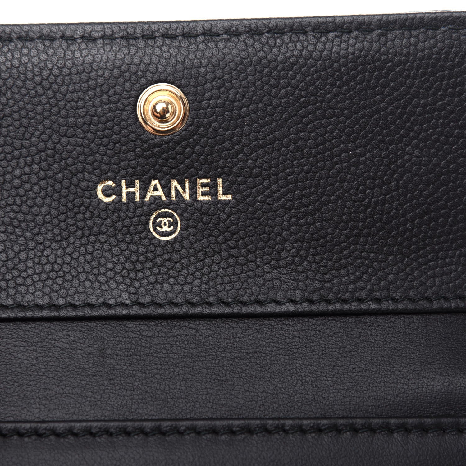 Chanel Caviar Quilted Compact Boy Wallet Black 6 of 9