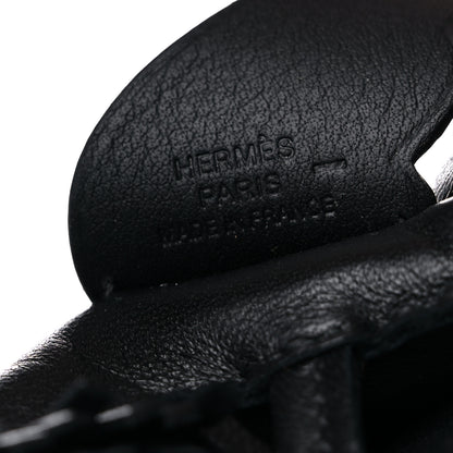 Hermes Milo Lambskin Lizard Touch Grigri Rodeo Pegase Horse Bag Charm PM So Black 3 of 5