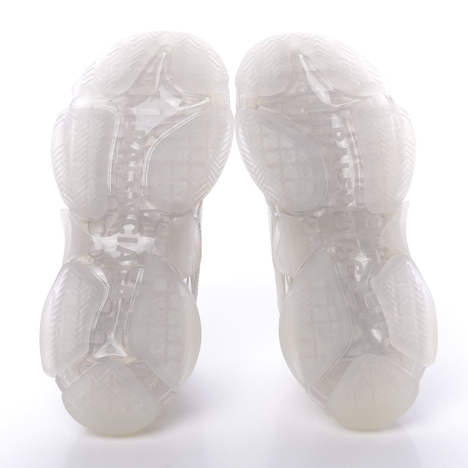 Balenciaga Fabric Mesh Clear Sole Womens Triple S Sneakers 36 White 5 of 8