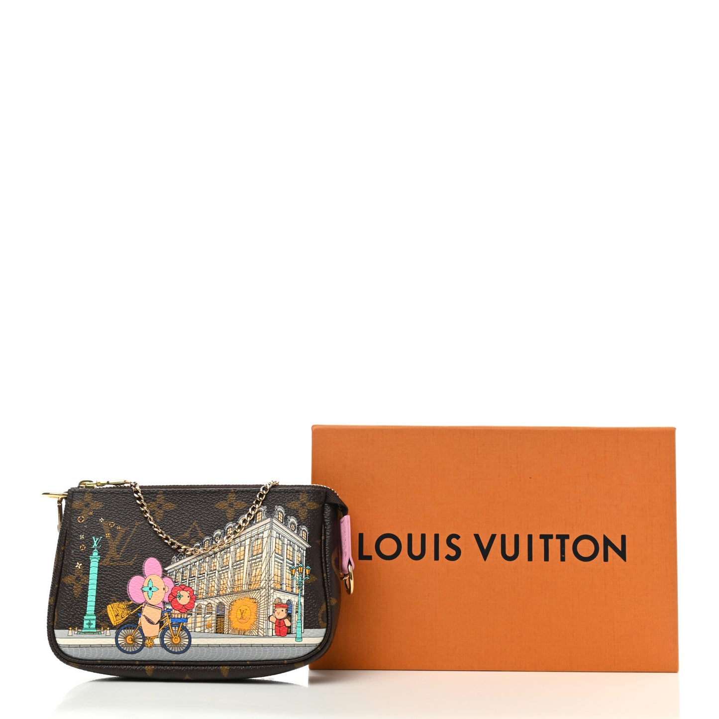 Monogram 2022 Christmas Animation Paris Mini Pochette Accessories Pink
