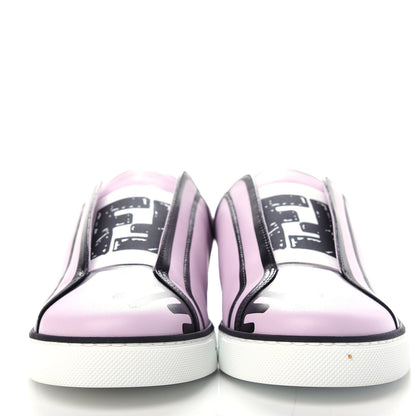 Fendi X JOSHUA VIDES Nappa Rockoclick Slip On Sneakers 38 Pink Xiloph White Black 2 of 11