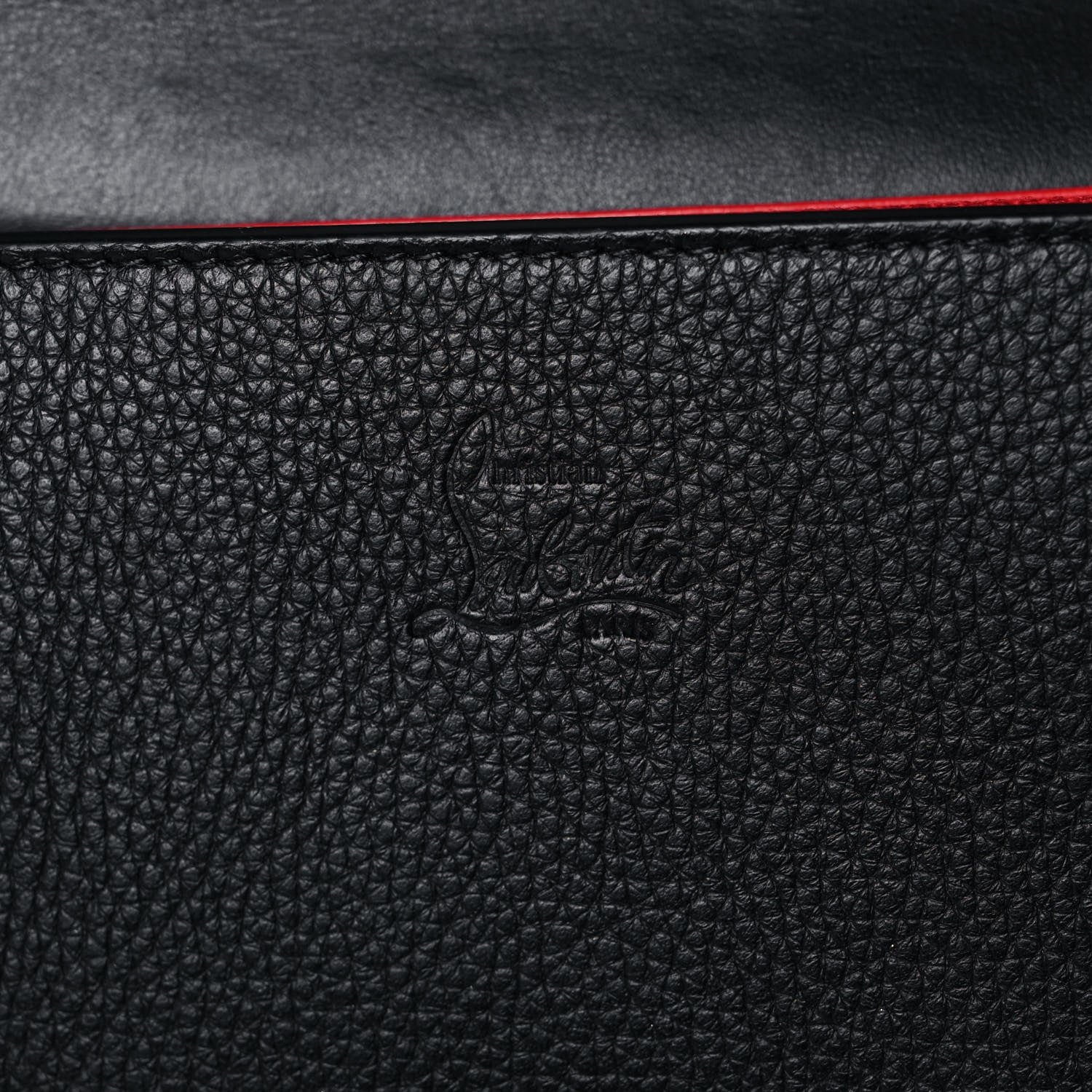 Christian Louboutin Grained Calfskin Spikes Loubinthesky Paloma Wallet On Chain Black Multimetal 6 of 17