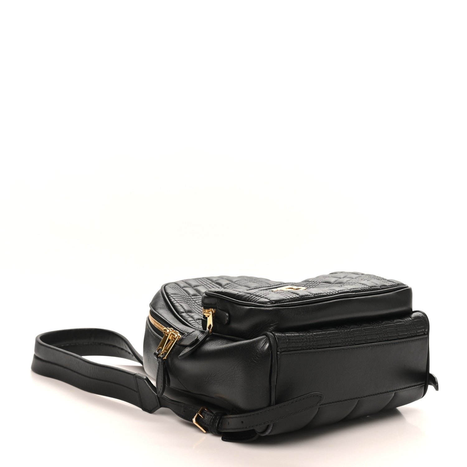 Burberry Lambskin Quilted TB Backpack Black 1909519 – FASHIONPHILE