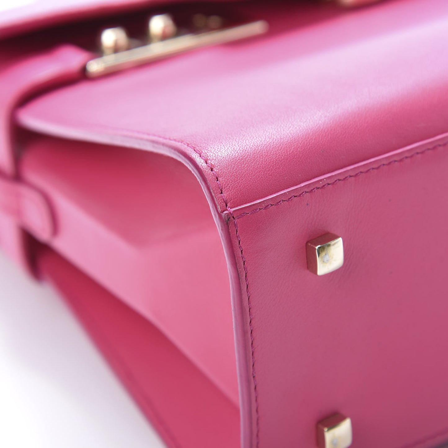 Calfskin MM Tempete Satchel Fuchsia