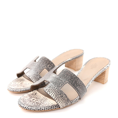 Hermes Lizard Oasis Sandals 40 Ombre 4 of 10