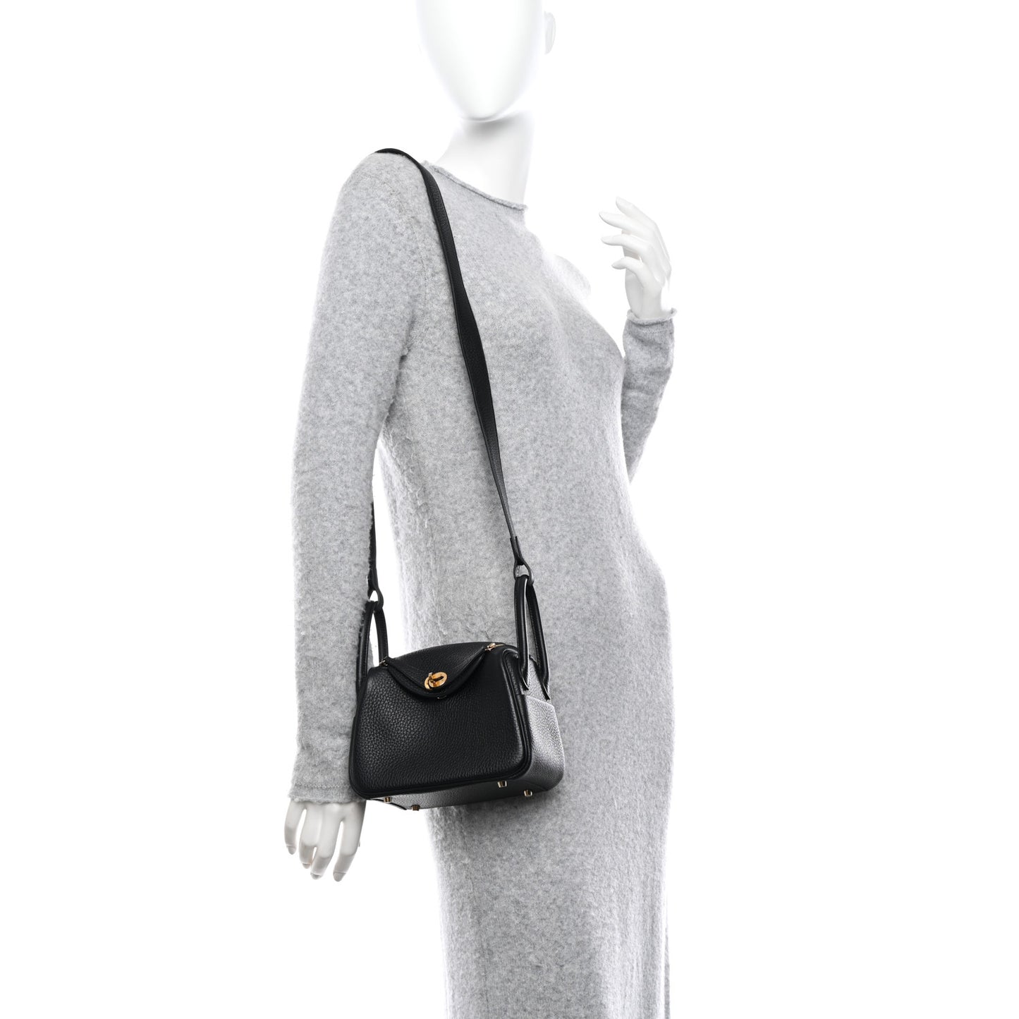 Taurillon Clemence Mini Lindy 20 Black