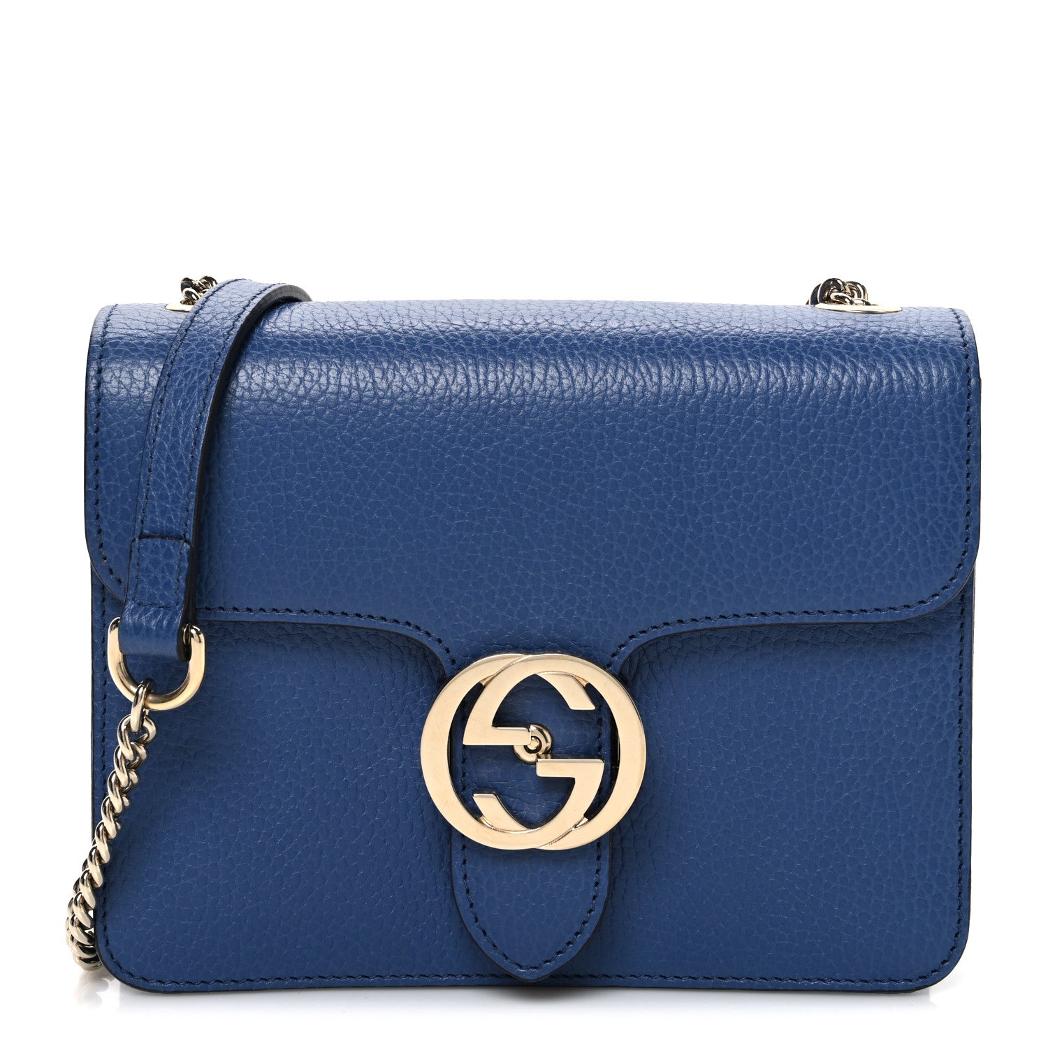 Gucci Dollar Calfskin Small Interlocking G Shoulder Bag Caspian 1 of 11