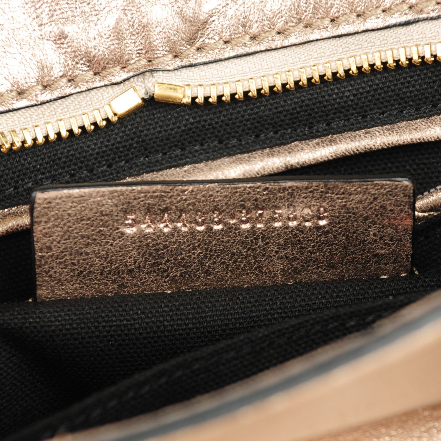 Alexander McQueen Metallic Calfskin Mini Padlock Tote Nude Gold 7 of 7