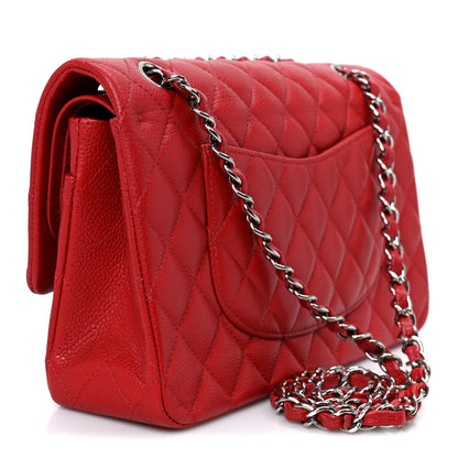 Chanel Caviar Quilted Medium Double Flap Red 2 of 10