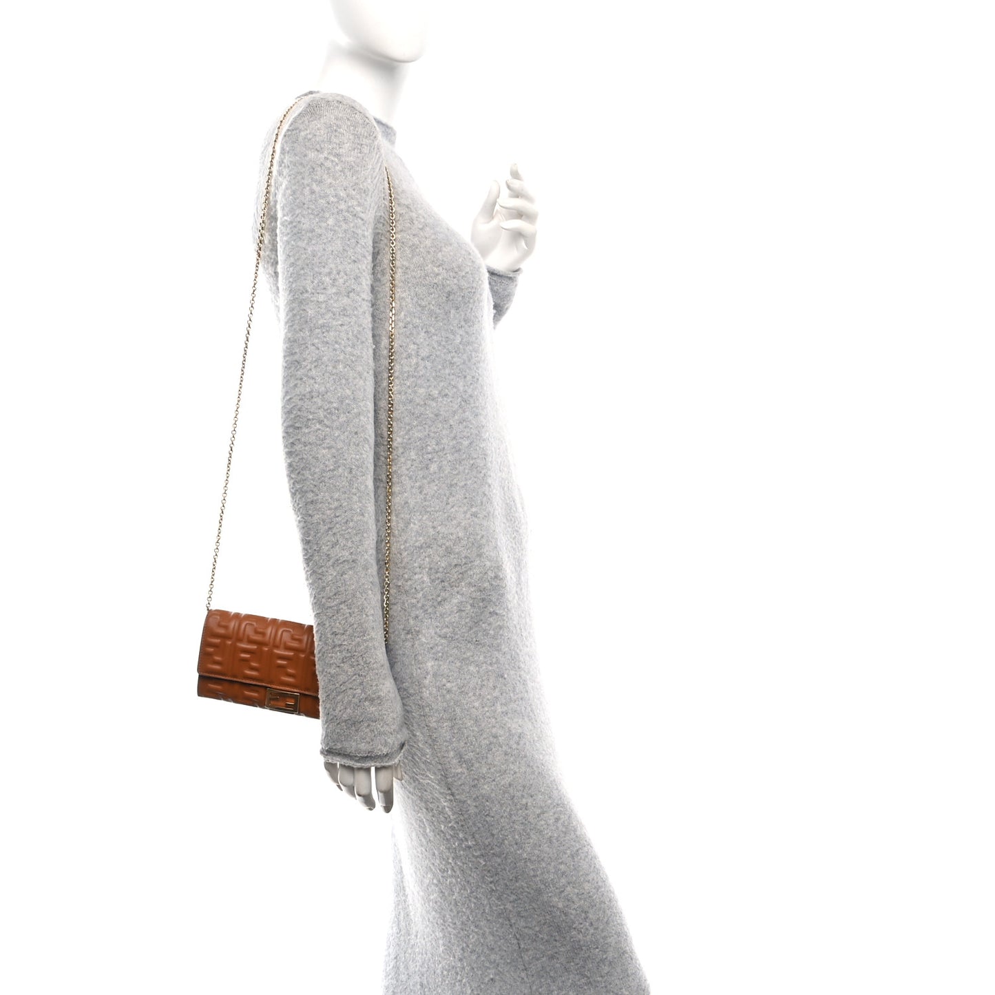 Nappa Matisse FF Embossed Continental Wallet On Chain Coloniale