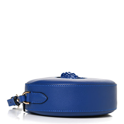 Versace Calfskin La Medusa Round Camera Bag Blue 4 of 11